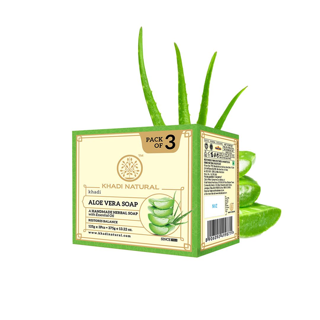Khadi Natural Aloevera Soap Combo Pack Of 3 – 125gm Each