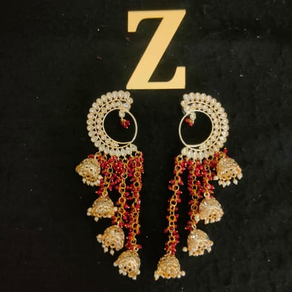 ZEVAR I High Quality Kundan Earrings Set