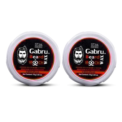 St. Bir Gabru Beard and Mooch Styling Wax 75g (Pack of 2)