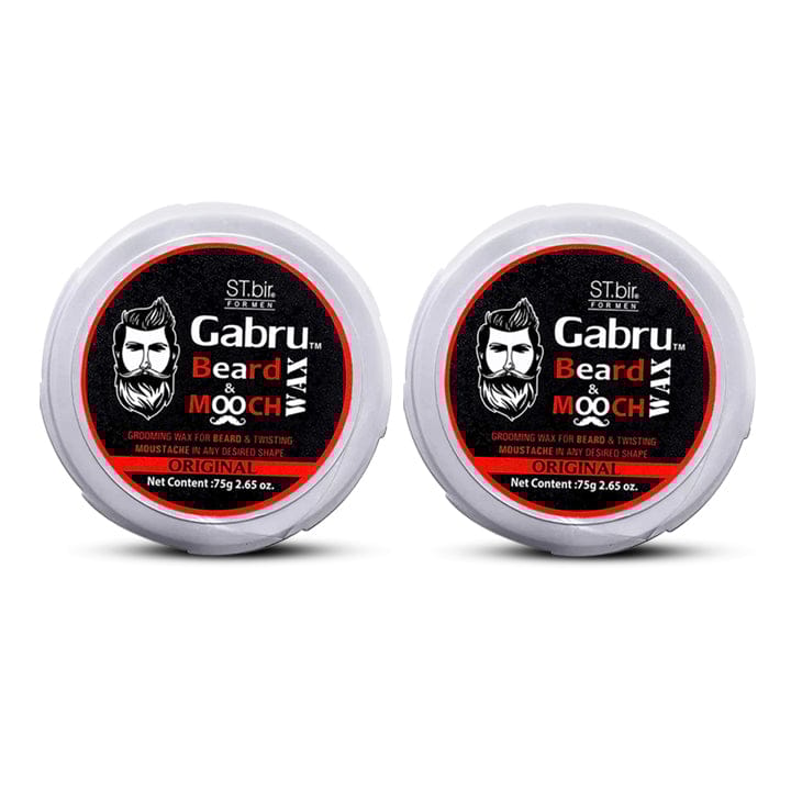 St. Bir Gabru Beard and Mooch Styling Wax 75g (Pack of 2)