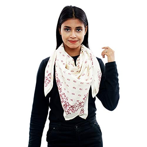 Eri Silk Printed Scarf Yellow