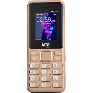 MTR M2200 (Dual Sim, 1.77 Inch Display, 3000 mAh Battery, Gold, Black)