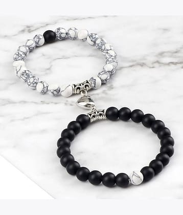 FASHION FRILL Black Bracelet ( Pack of 2 )
