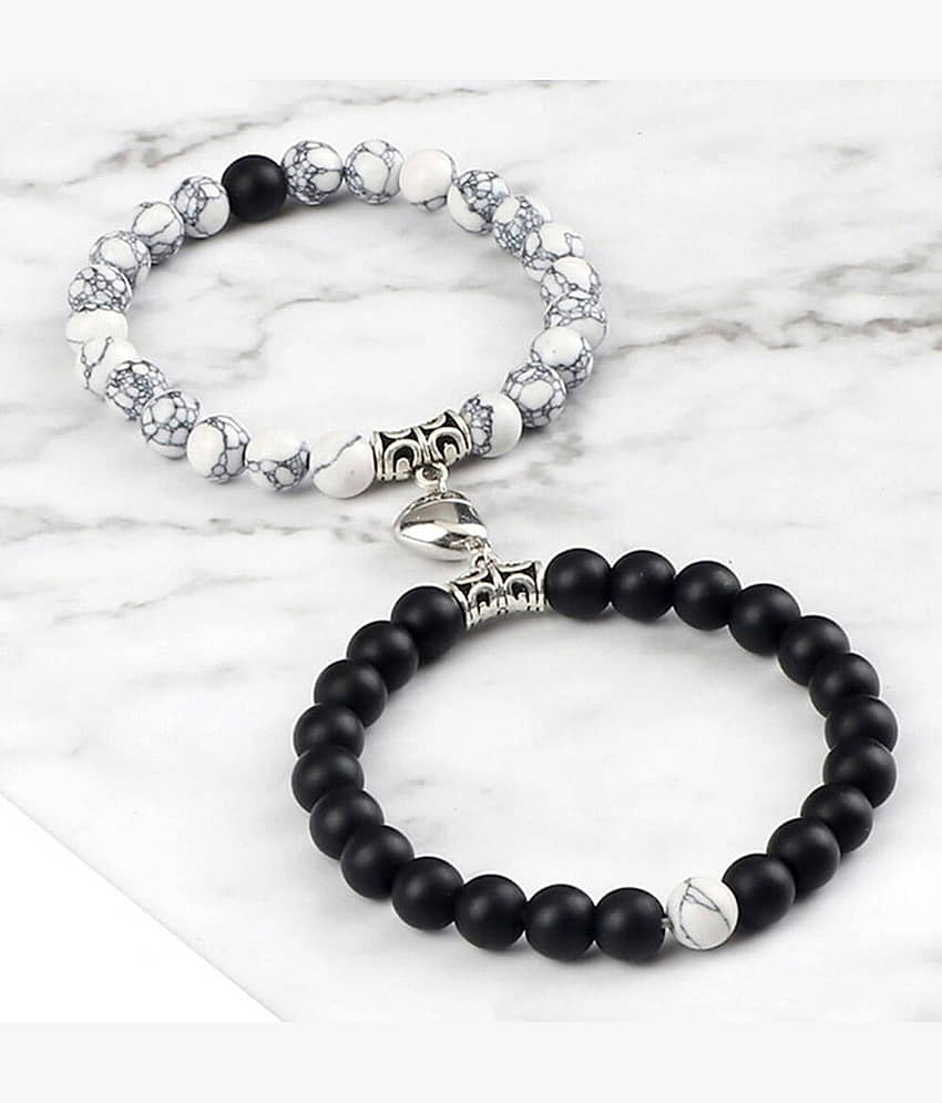 FASHION FRILL Black Bracelet ( Pack of 2 )