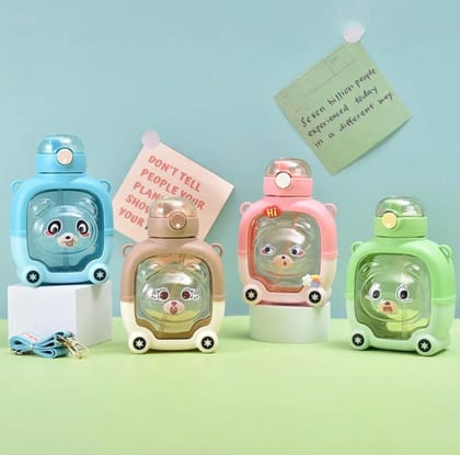 Big bear bottle with strap & stickers | Bear bottle