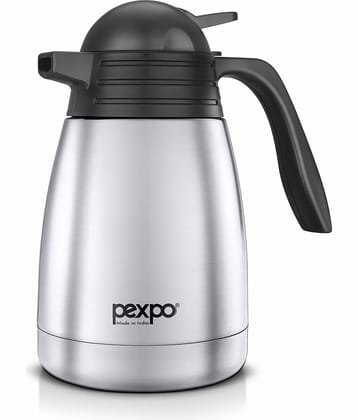 Pexpo 2000ml 24 Hrs Hot and Cold Carafe, Cosmo Vacuum Insulated Tea/Coffe Kattle (Pack of 1, Silver)