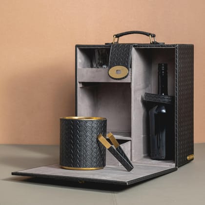 Entwine Briefcase Portable Bar Black-Black