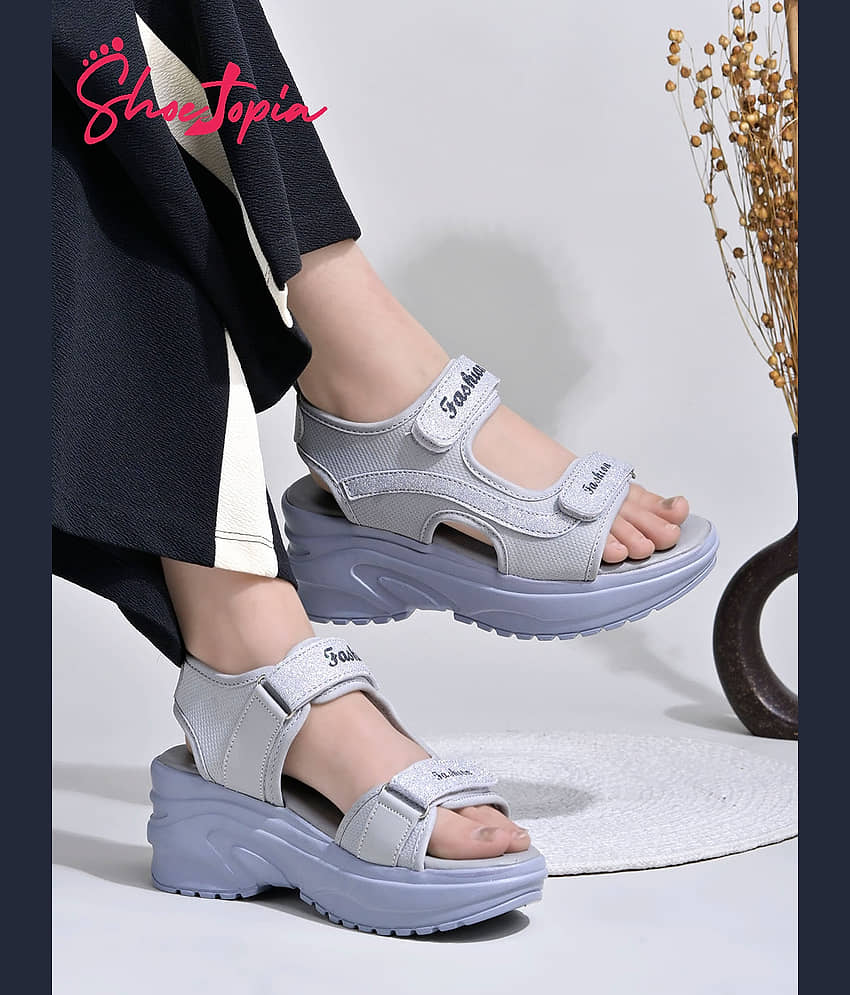 Shoetopia Gray Floater Sandals