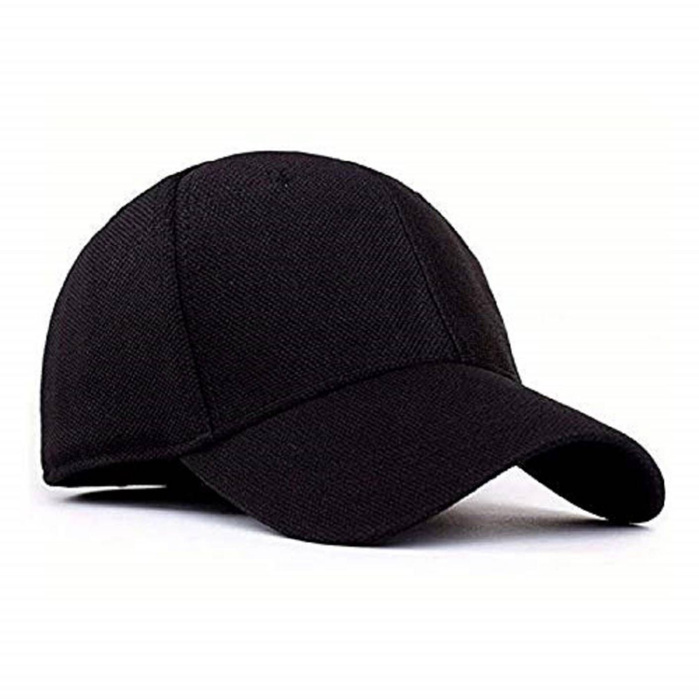 Plain Solid Black Caps And Hats For Men Trucker Style Head Wear