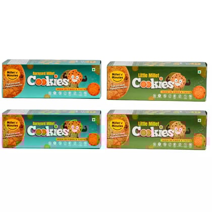 MilletnMinutes Barnyard Millet (2 Packs) and Little Millet (2 Packs) – 400g Combo of Healthy, Gluten-Free Whole Grains – Rich in Fiber, Iron, and Essential Nutrients – Ideal for Clean and Bal MilletnMinutes Barnyard Millet (2 Packs) and Little Millet (2 Packs) – 400g Combo of Healthy, Gluten-Free Whole Grains – Rich in Fiber, Iron, and Essential Nutrients – Ideal for Clean and Bal