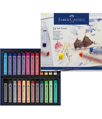 Faber-Castell 128324 Goldfaber Studio Soft Pastel Chalks Pack Of 24 Assorted Colours