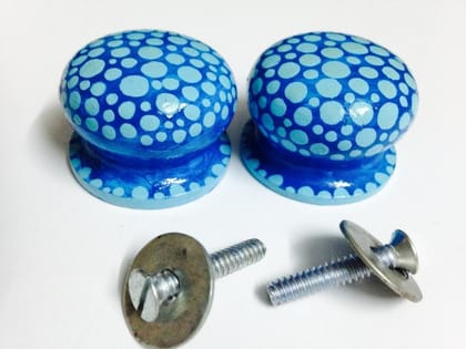 Blue Bubble Knobs - Set of 2