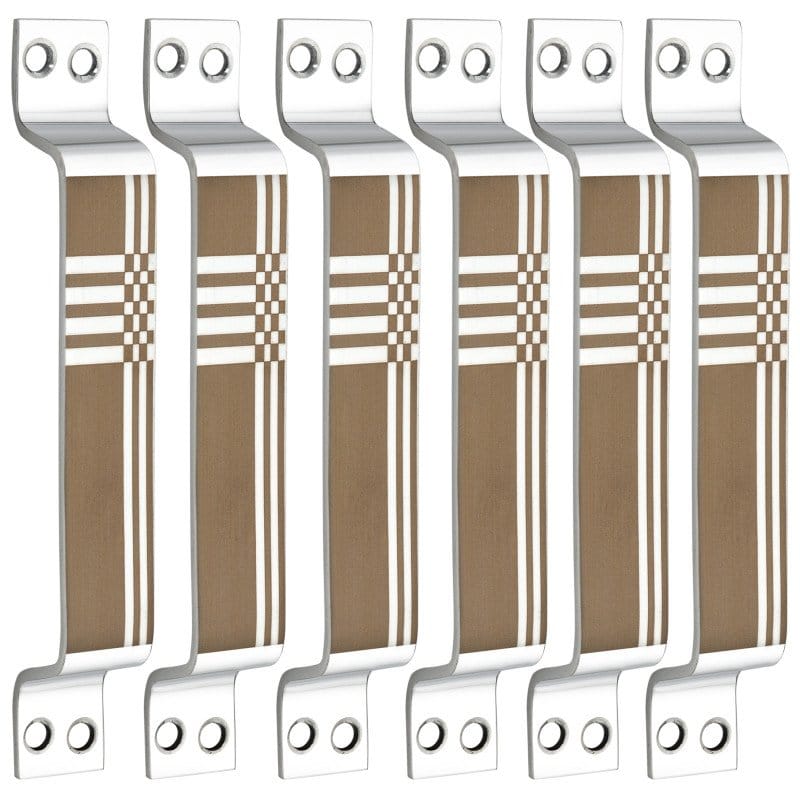 S-GUARD Stainless Steel Door & Cabinet Handles, Knobs Handles-Size-6 Inch-6 Pcs-Laser Printed Design-SSL34