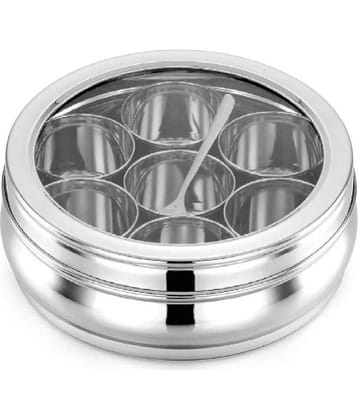 ATROCK Masala Box Steel Silver Spice Container ( Set of 1 )