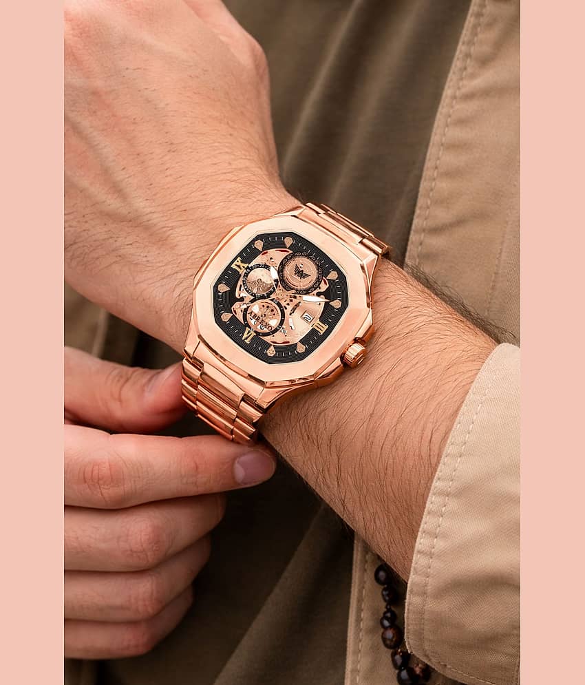 Abrexo Rose Gold Stainless Steel Analog Men's Watch