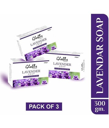 Globus Naturals Lavender Soap for Soft and Beautiful skin Bathing Bar, 100gm (Pack of 3)