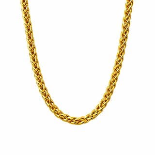 KIMTI Men-18K Gold Plated Anti Tarnish Wheat Chain KIMTI Men-18K Gold Plated Anti Tarnish Wheat Chain