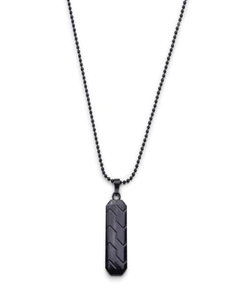 Dark Tag Pendant-With Box Chain