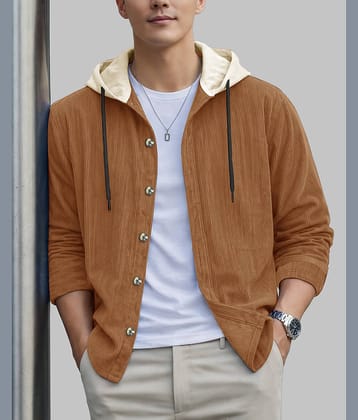 Eyebogler Polyester Hooded Men's Sweatshirt - Khaki ( Pack of 1 )