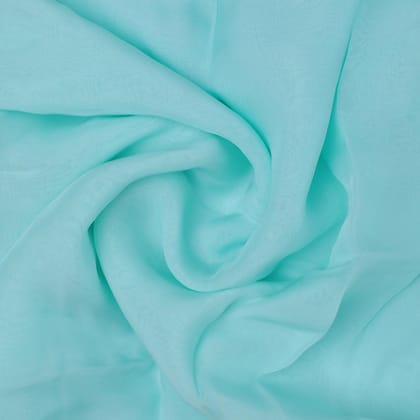 Pastel Blue Colour Pure Organza Plain Dyed Fabric-Organza / 108 CM