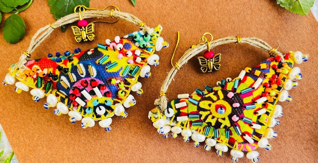 Dhanak Handcrafted earrings- I - Earrings | Buy online on ZillyBuy