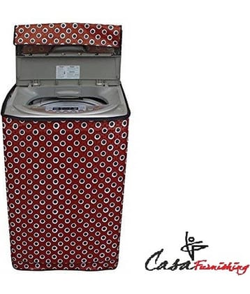 CASA FURNISHING Fully Automatic Washing Machine Cover Compatiable For 7 kg - MAROON