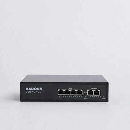 OUS-4GP-2G 4 Port 10/100/1000Mbps + 1 Port 10/100/1000Mbps RJ-45 + RJ45 2 Port 1000Mbps Uplink, Supports 120W PoE.