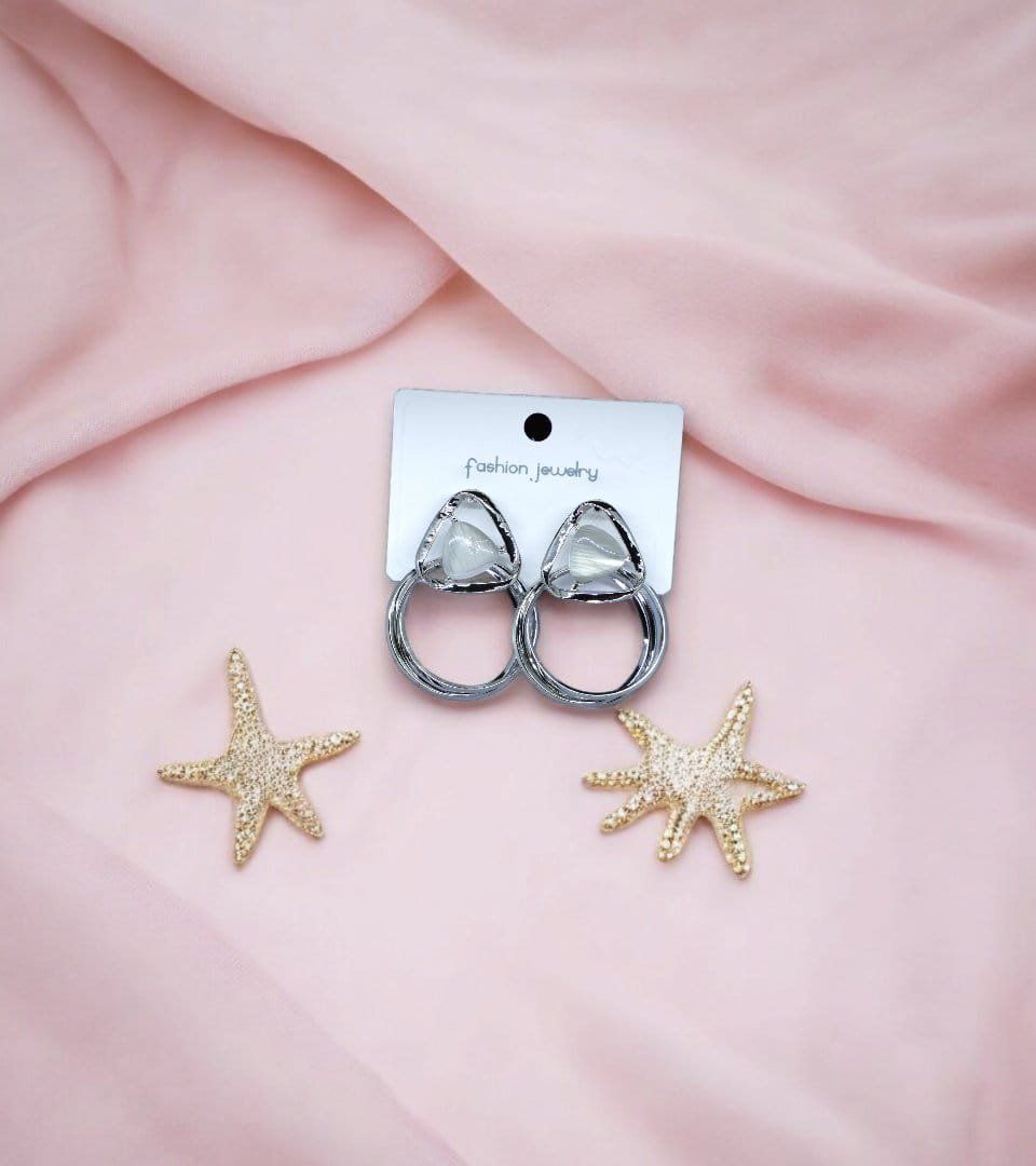 Silver Pearl Earrings