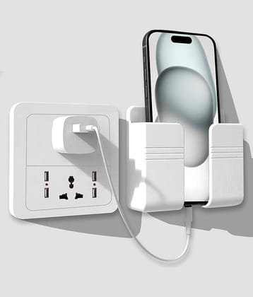 Mobile Phone Charging Stand, Multi-Functional Storage Holder, Bedside Fixed Rack, Bedroom, Office Accessories