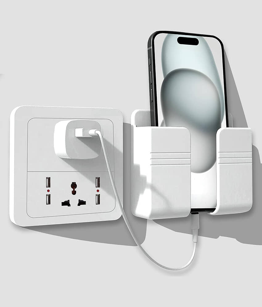 Mobile Phone Charging Stand, Multi-Functional Storage Holder, Bedside Fixed Rack, Bedroom, Office Accessories