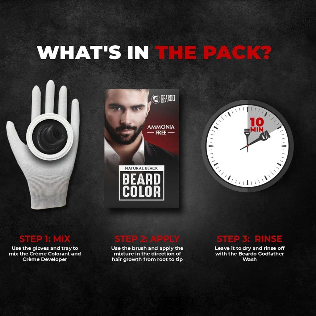 Beardo Beard Color for Men - Natural Black