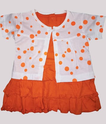 INFANT Pack of 1 Baby Girls Cotton Frock ( Red )