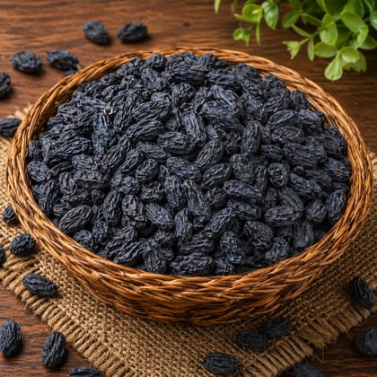 Black Dry Grapes Raisins (250g) | Naturally Sweet & Chewy | Healthy Snack & Dessert Topping