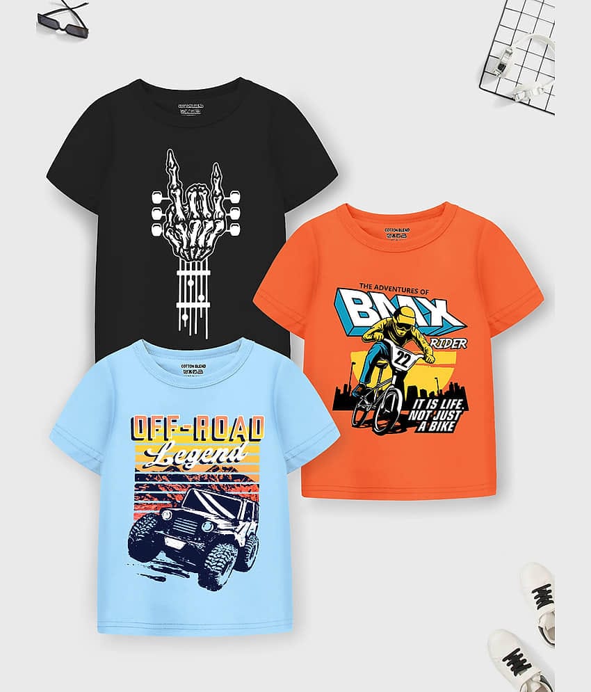 Trampoline Pack of 1 Boys Cotton Blend T-Shirt ( Multicolor 1 )