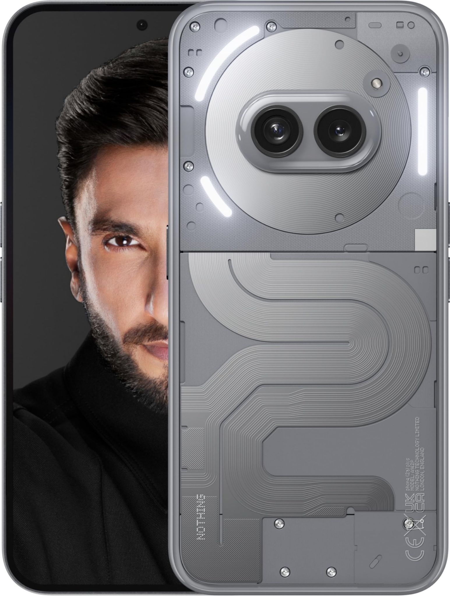 Nothing Phone (2a) Plus (Grey, 8GB RAM, 256GB Storage) | Up to 16GB RAM | Dimensity 7350 Pro 5G Processor | 50MP + 50MP | 50MP Front Camera | 6.7 AMOLED Display | 56 Minutes Charge of 100%