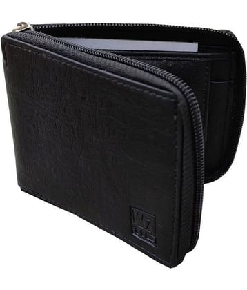 WENZEST Leather Black Formal Short Wallet