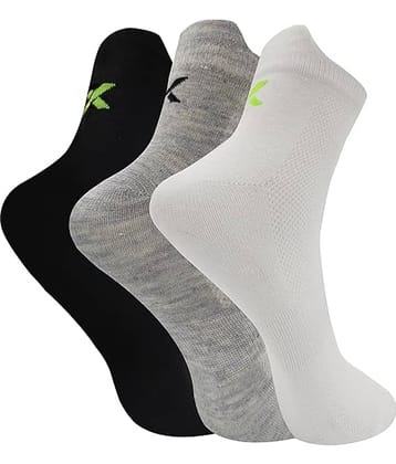 XJARVIS Pack of 3 Men's Cotton Blend Ankle Length Socks ( Multicolor )