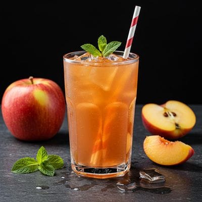 Apple Fruit Chat + Peach Iced Tea