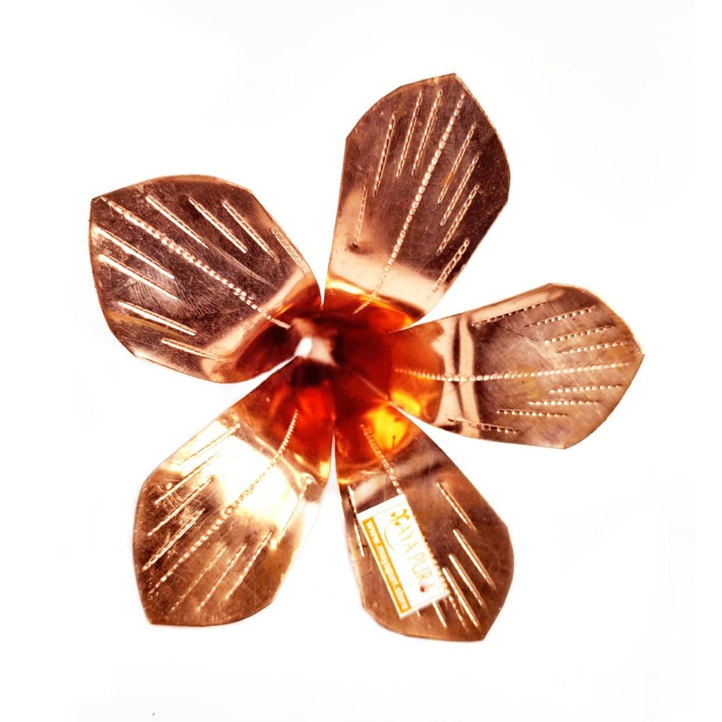 MAYAPURI Copper Amra Pallav/Aam patta/Pooja Mango Leaf for Puja | Size: 3.5x3.5x3.5 inches - Pooja Needs | Buy online on ZillyBuy