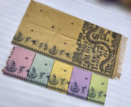 Tussar Cotton Sambalpuri Handmade Saree Tussar Cotton Sambalpuri Handmade Saree