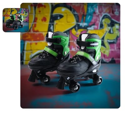 Adjustable Quad Roller Skates for Kids (Large / 1 Pair)