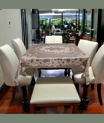 mopak decor Embroidered Polyester 6 Seater Rectangle Table Cover ( 137 x 91 ) cm Pack of 1 Multicolor