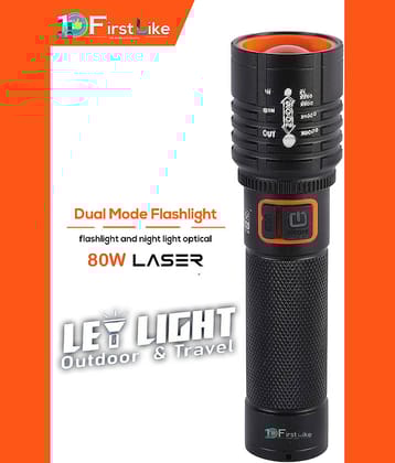 FIRSTLIKE - 3W Rechargeable Flashlight Torch ( Pack of 1 )