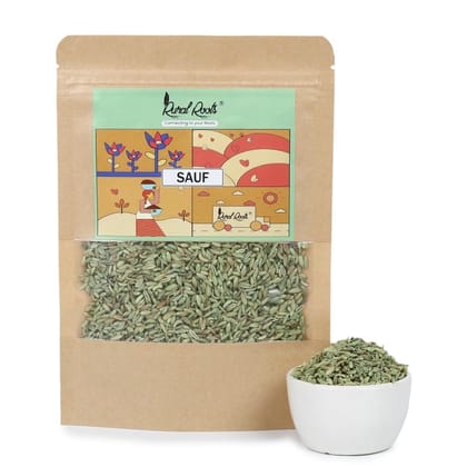 Rural Roots Sauf (Fennel Seeds) 200g - Naturally Sweet Digestive, Fresh Mouth Freshener, Traditional Indian Spice, Pure & Authentic