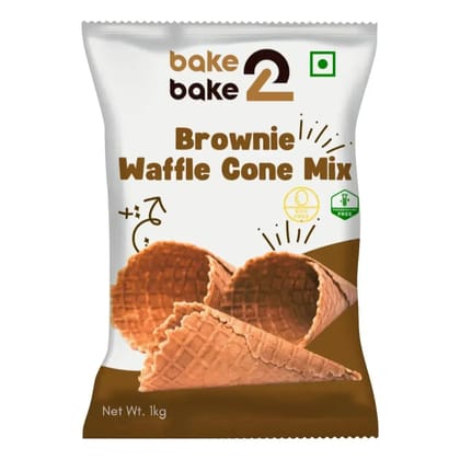 Brownie Waffle Cone Premix - Bake2Bake by TheBakingTools-Trial Pack [1 Kg]