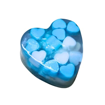 Sweet Hearts- Blue Handmade Glycerin Soap with Peppermint Essential Oil- 110 g Sweet Hearts- Blue Handmade Glycerin Soap with Peppermint Essential Oil- 110 g