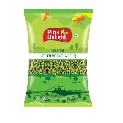 Pink Delight Premium Moong Whole Dry and Unpolished 500 g