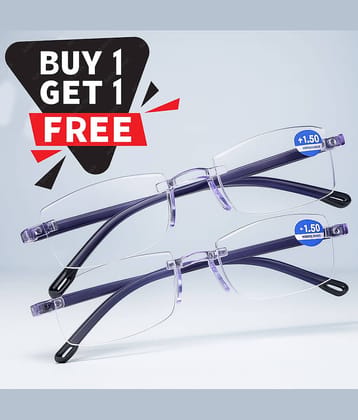 Fadiso Fashion Square Rimless Reading Glasses