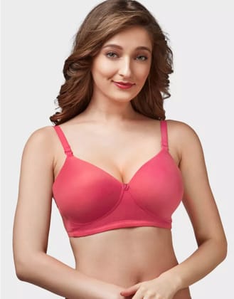 Trylo Women Non Wired Padded Full Coverage Bra-1 | Touche-CORAL / 32B