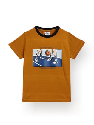 WELCOME TO PARK SHORT SLEEVE BOYS T-SHIRT-DEEP MUSTARD-2-3 YEARS / 1N / DEEP MUSTURD